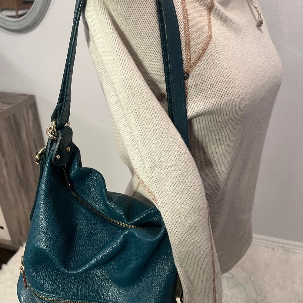 Lavorazione Artigiana Leather Crossbody Hobo - Picture 2 of 11